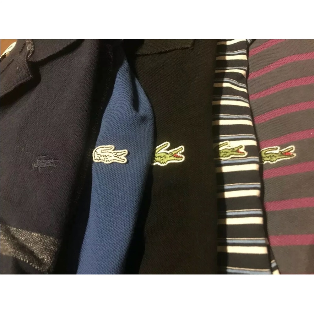 Lot of 5 Lacoste Men's Size 6 XL S/S Button Polo